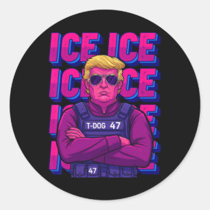 Trump Ice Agent Shirt Classic Round Sticker