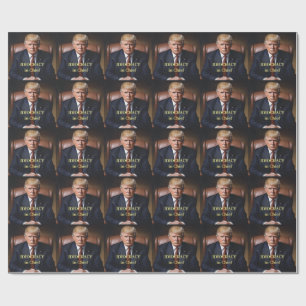 Trump Idiocracy in Chief Wrapping Paper