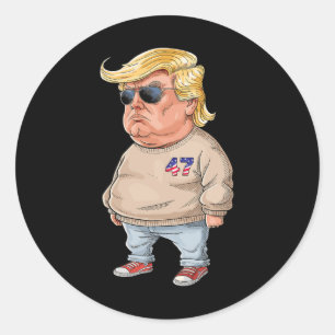 Trump I'm Just A Chill Guys Funny 2024 Meme Classic Round Sticker
