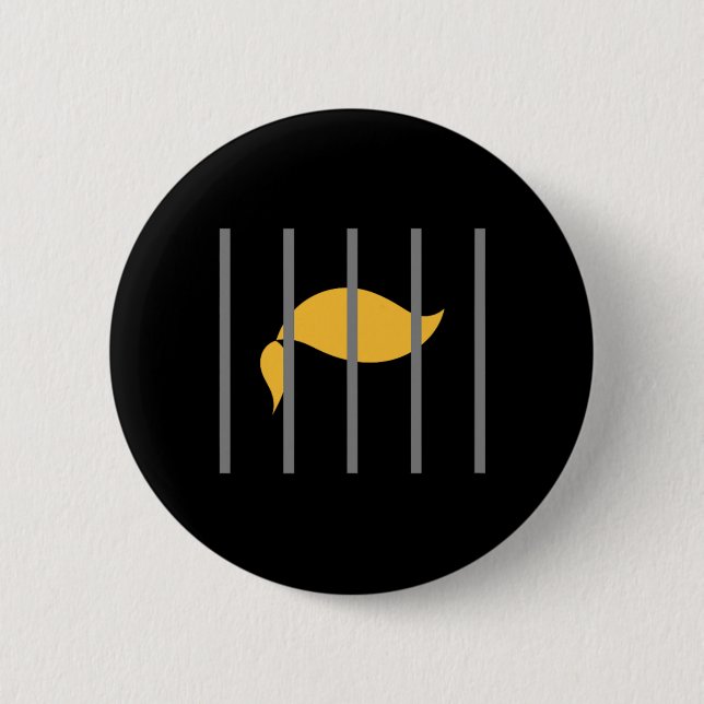 Trump Impeach Anti-trump Behind Bars  6 Cm Round Badge (Front)