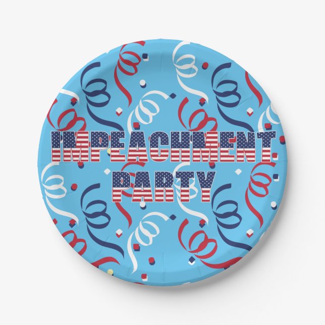 Trump Impeachment Party Paper Plate (Front)