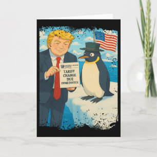 Trump Imposes Tariff Penguin Anime Politics Meme D Card