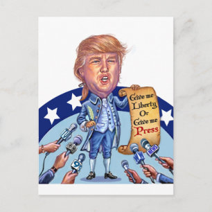 Trump in all his glory postcard
