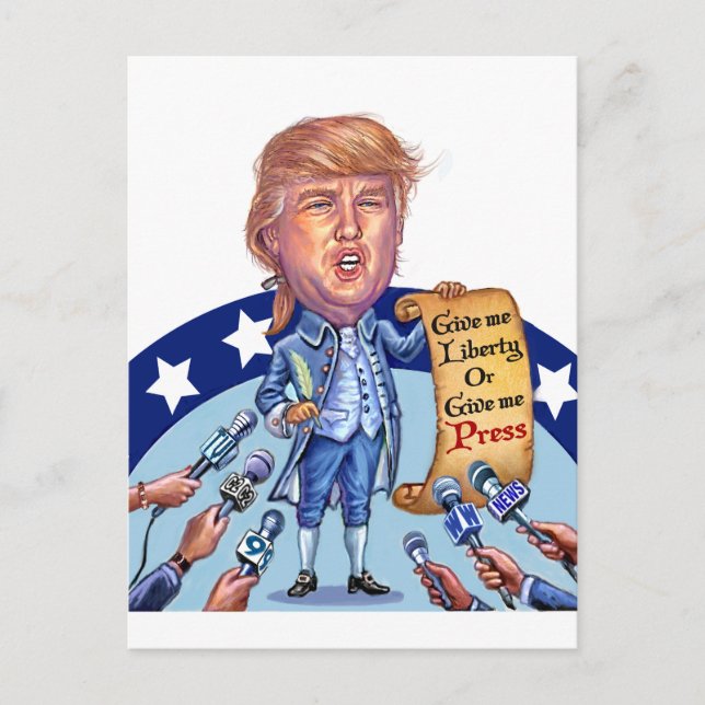 Trump in all his glory postcard (Front)