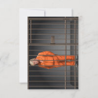 Trump in Jail 3.5" x 5" Flat Thank You Card