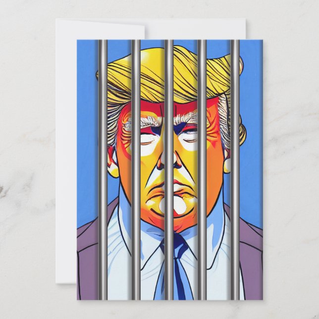 Trump in Jail 5" x 7" Flat Thank You Card  (Front)