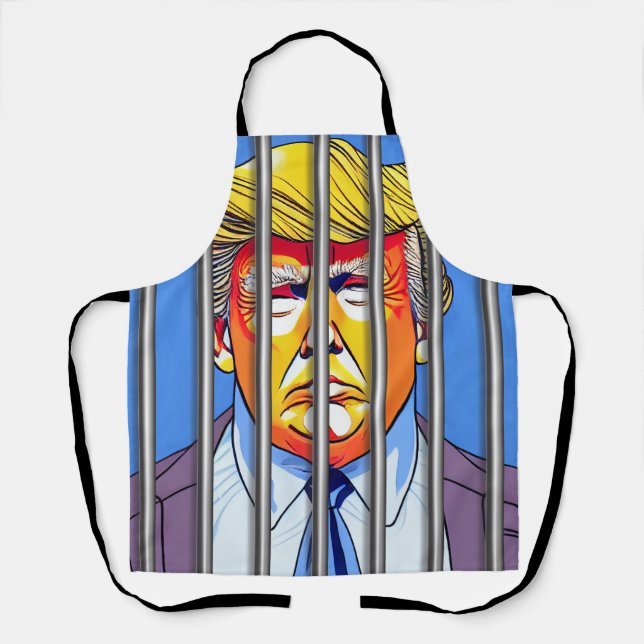 Trump in Jail  All-Over Print Apron, Medium  Apron (Front)