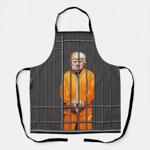 Trump in Jail All-Over Print Apron, Medium  Apron