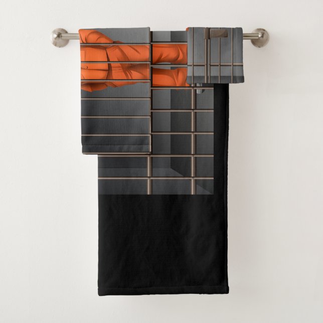 Trump in Jail Bathroom Towel Set  (Insitu)