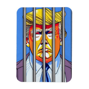 Trump in Jail Flexible Photo Magnet