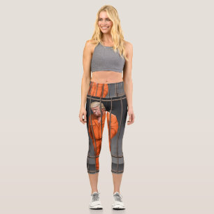 Trump in Jail High Waisted Yoga Capris, XS (0-2)  Capri Leggings