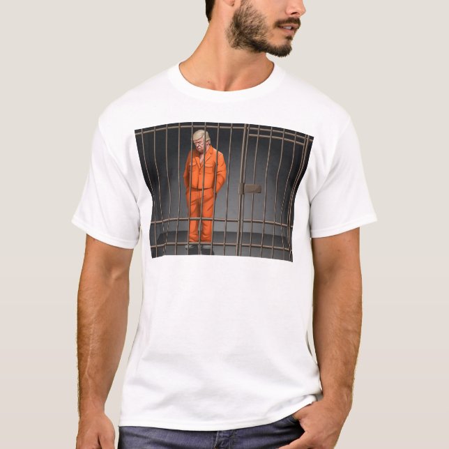 Trump in Jail Men's Basic T-Shirt  (Front)