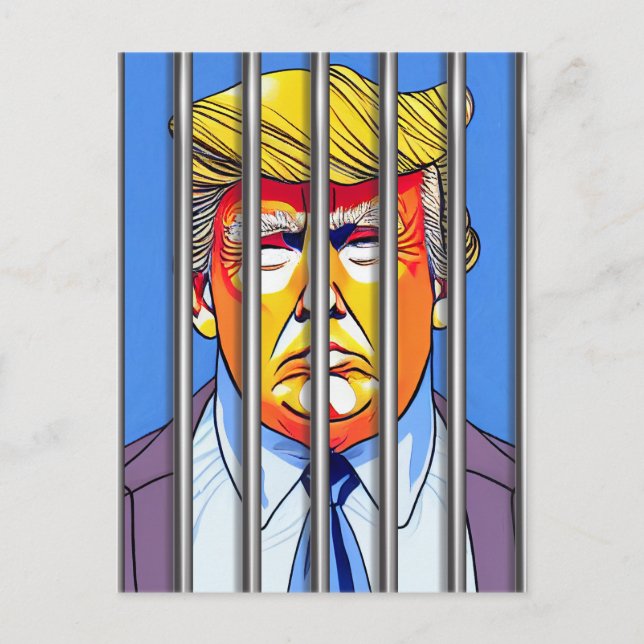 Trump in Jail Post Card, Size: Standard Postcard,  Postcard (Front)