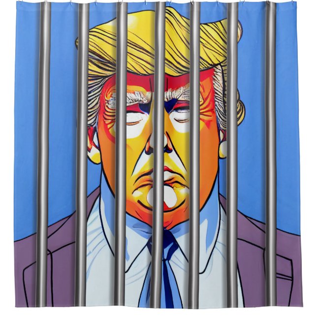 Trump in Jail Shower Curtain  (Front)