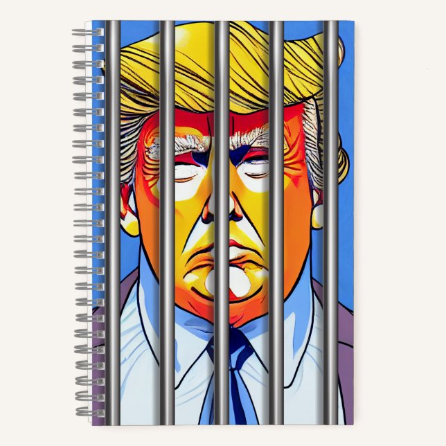 Trump in Jail Spiral Notebook 5.5" x 8.5" (Front)