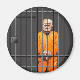 Trump in Jail Standard, 2¼ Inch Circle Magnet 