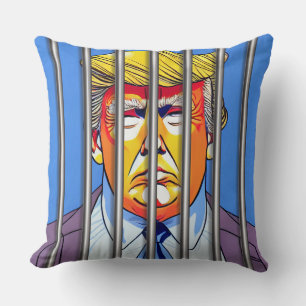 Trump in Jail  Throw Pillow 20" x 20"