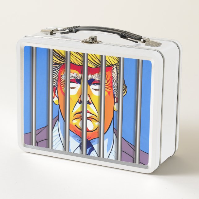 Trump in Jail White Lunchbox  (Front)
