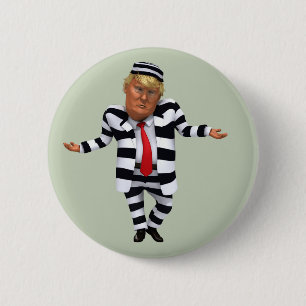 Trump in Prison Wear 6 Cm Round Badge