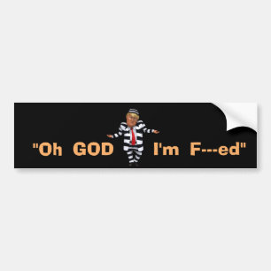 Trump in Prison Wear Bumper Sticker