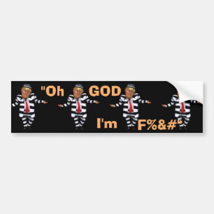 Trump in Prison Wear Bumper Sticker