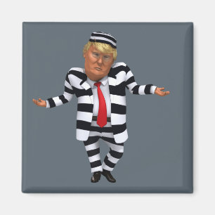 Trump in Prison Wear Magnet