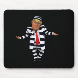 Trump in Prison Wear Mouse Mat