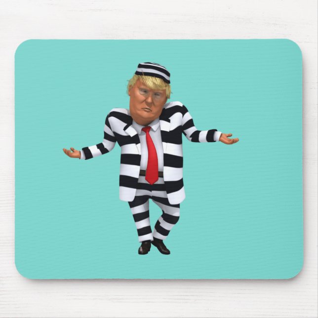 Trump in Prison Wear Mouse Mat (Front)