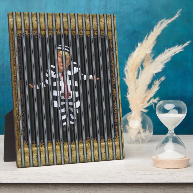 Trump in Prison Wear Plaque (Side)