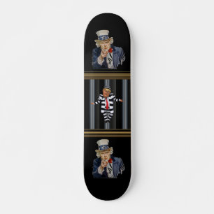 Trump in Prison Wear Skateboard