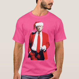 Trump In Red Suite As Santa T-Shirt