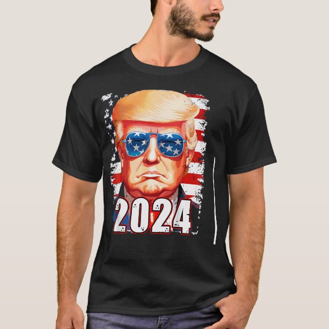 Trump In Sunglasses T-Shirt (Front)