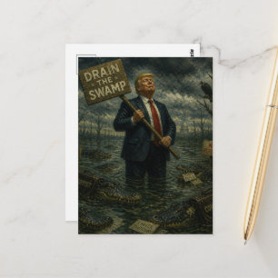 Trump in the Swamp Wildlife in the Swamp Postcard