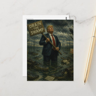 Trump in the Swamp Wildlife in the Swamp Postcard