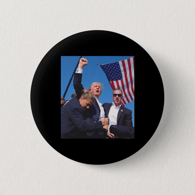 Trump Ination Attempt  6 Cm Round Badge (Front)