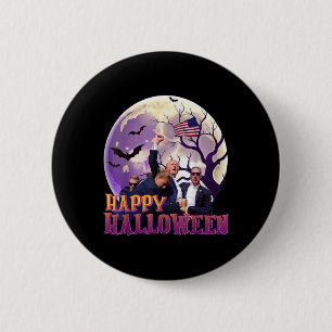 Trump Ination Attempt Photo Happy Halloween Trump 6 Cm Round Badge
