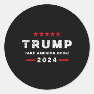 Trump Ination Attempt You Missed Twice 2 Sided Classic Round Sticker