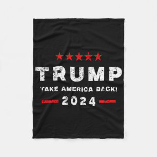Trump Ination Attempt You Missed Twice 2 Sided  Fleece Blanket