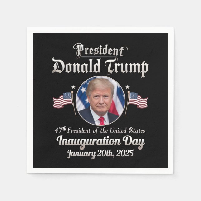 Trump Inauguration Day 2025 47th USA President Napkin (Front)