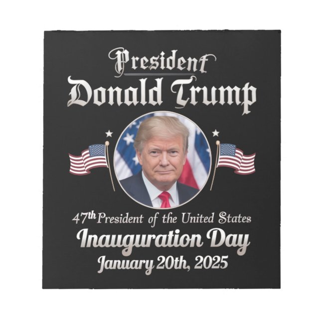 Trump Inauguration Day 2025 47th USA President Notepad (Front)