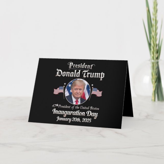 Trump Inauguration Day 2025 47th USA President Thank You Card (Front)