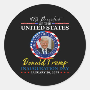 Trump Inauguration Day 2025 Donald Trump President Classic Round Sticker