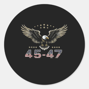 Trump Inauguration Day 2025 Eagle Flag Design Tee Classic Round Sticker