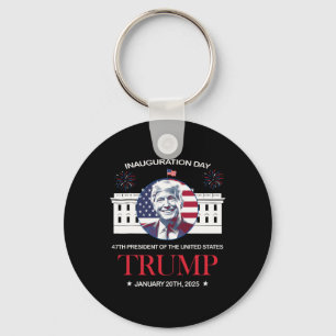 Trump Inauguration Day 2025 Trump 47 Trump Won Pre Key Ring