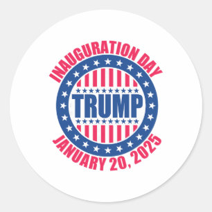 Trump Inauguration Day 2025 Usa Patriotic January Classic Round Sticker