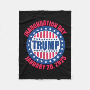 Trump Inauguration Day 2025 Usa Patriotic January Fleece Blanket