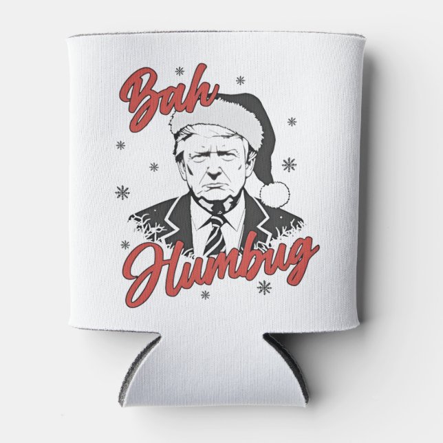 Trump Inauguration Day Christmas Santa bah humbug Can Cooler (Front)