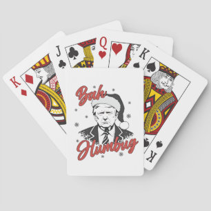 Trump Inauguration Day Christmas Santa bah humbug Playing Cards