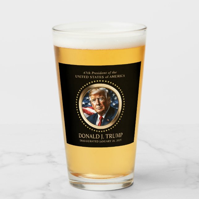 Trump Inauguration Day Collectors Beer Glass (Front Filled)