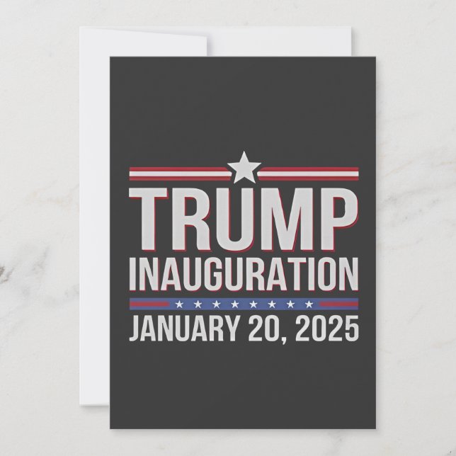 Trump inauguration Day January 2025 President  Invitation (Front)
